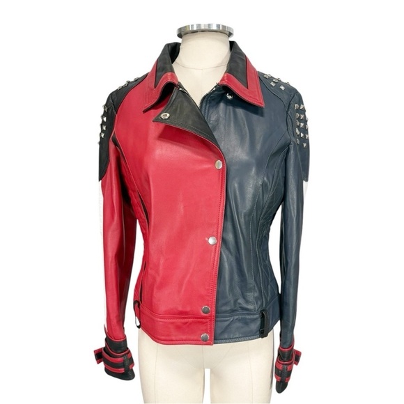 America Jackets Harley Quinn Suicide Squad Leather Jacket Size Large - Picture 2 of 12